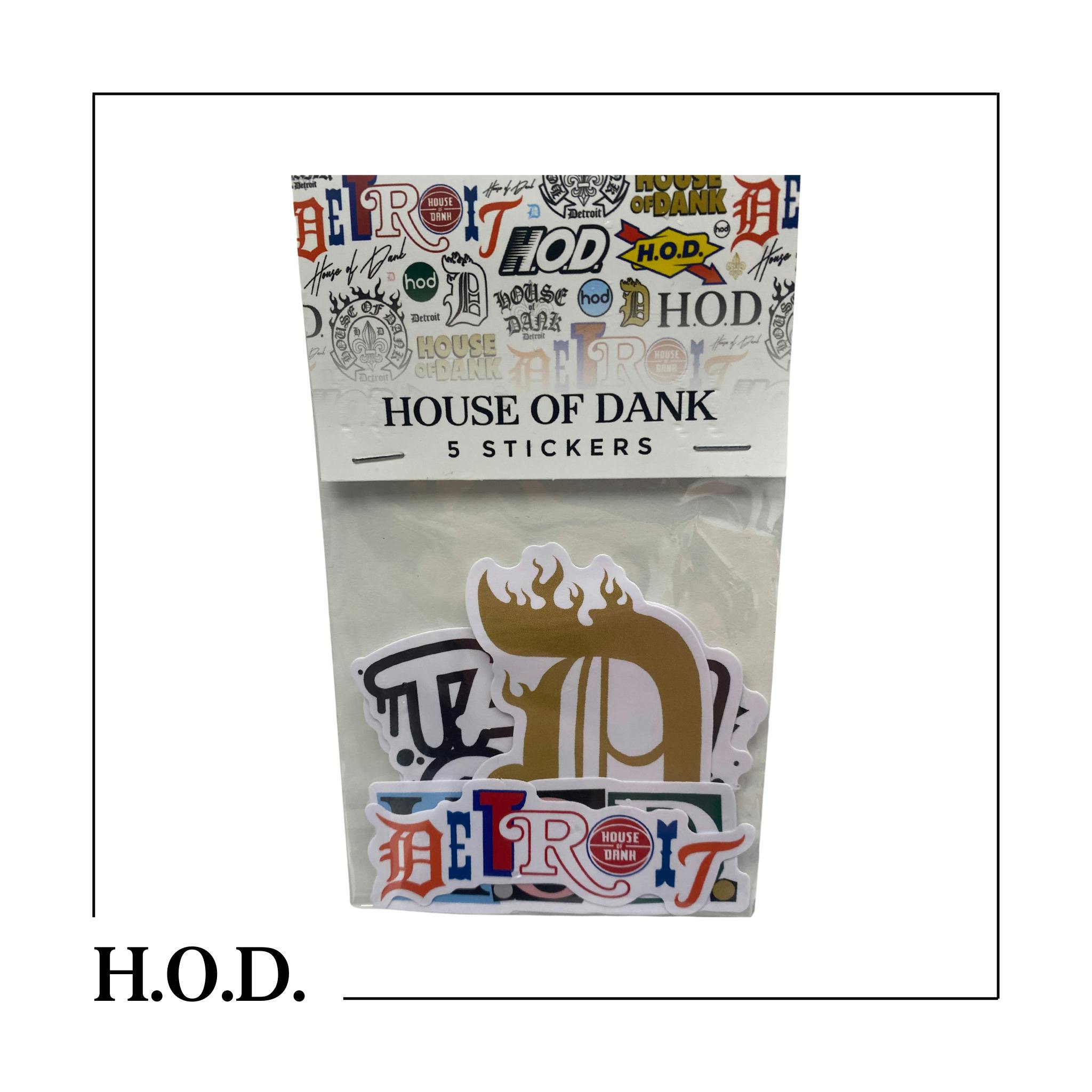 H.O.D. Logo Pattern Stickers 5 Pack