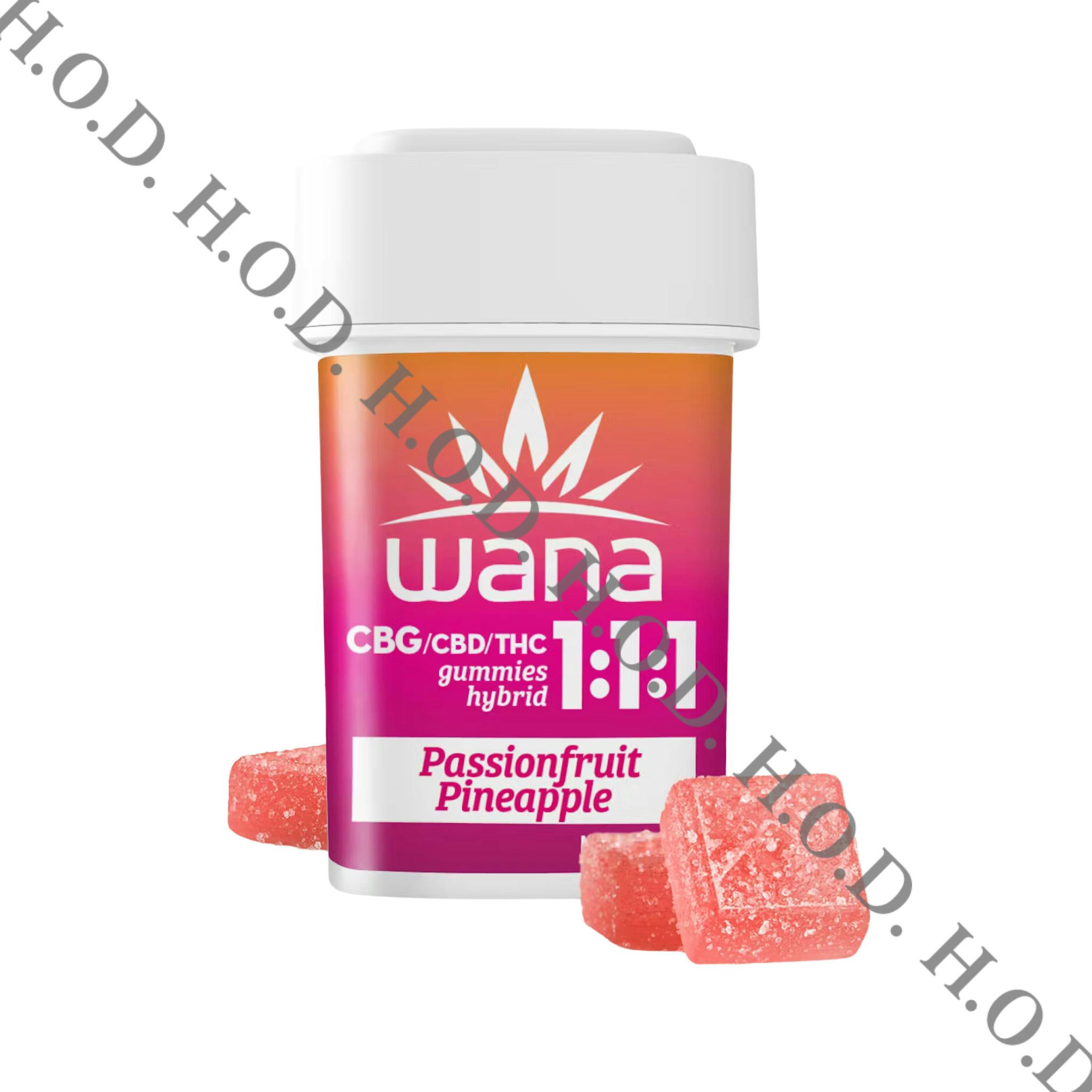 Wana Passionfruit Pineapple Gummies 1:1:1 CBD/THC/CBG