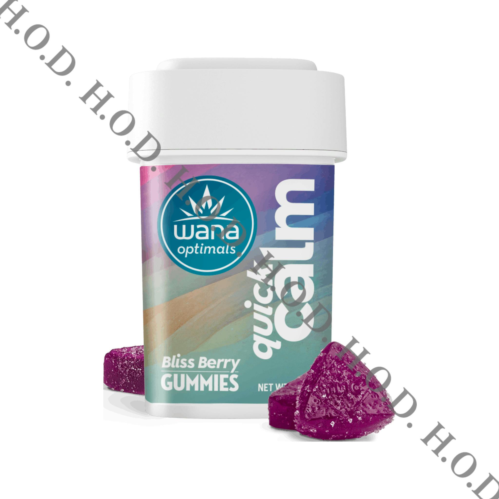 Wana Optimal Quick Calm Bliss Berry Gummies CBG/CBD/THC 100mg/100mg