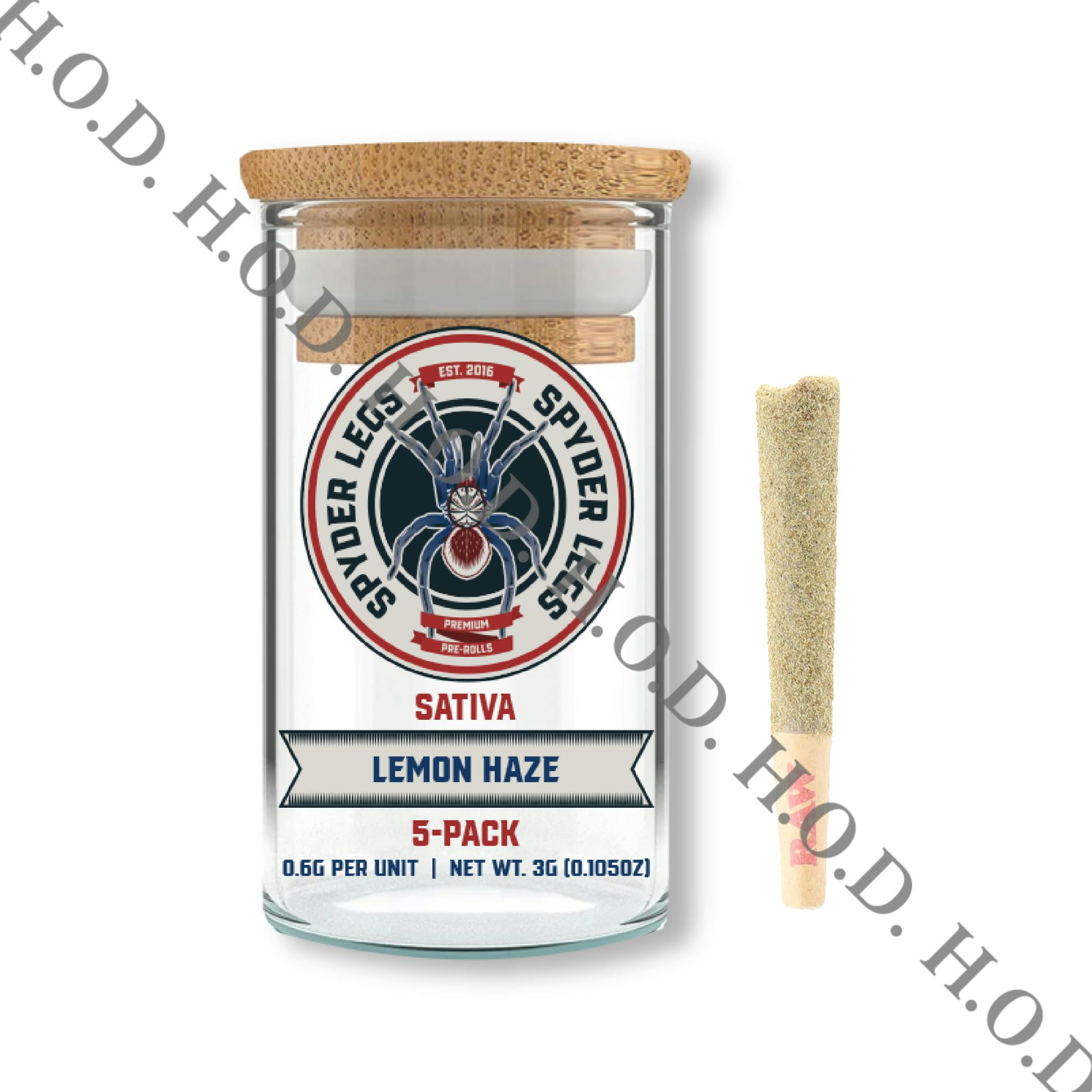 Spyder Legs Strawberry Cough Live Resin Infused Pre-Roll .6g 5 Pack