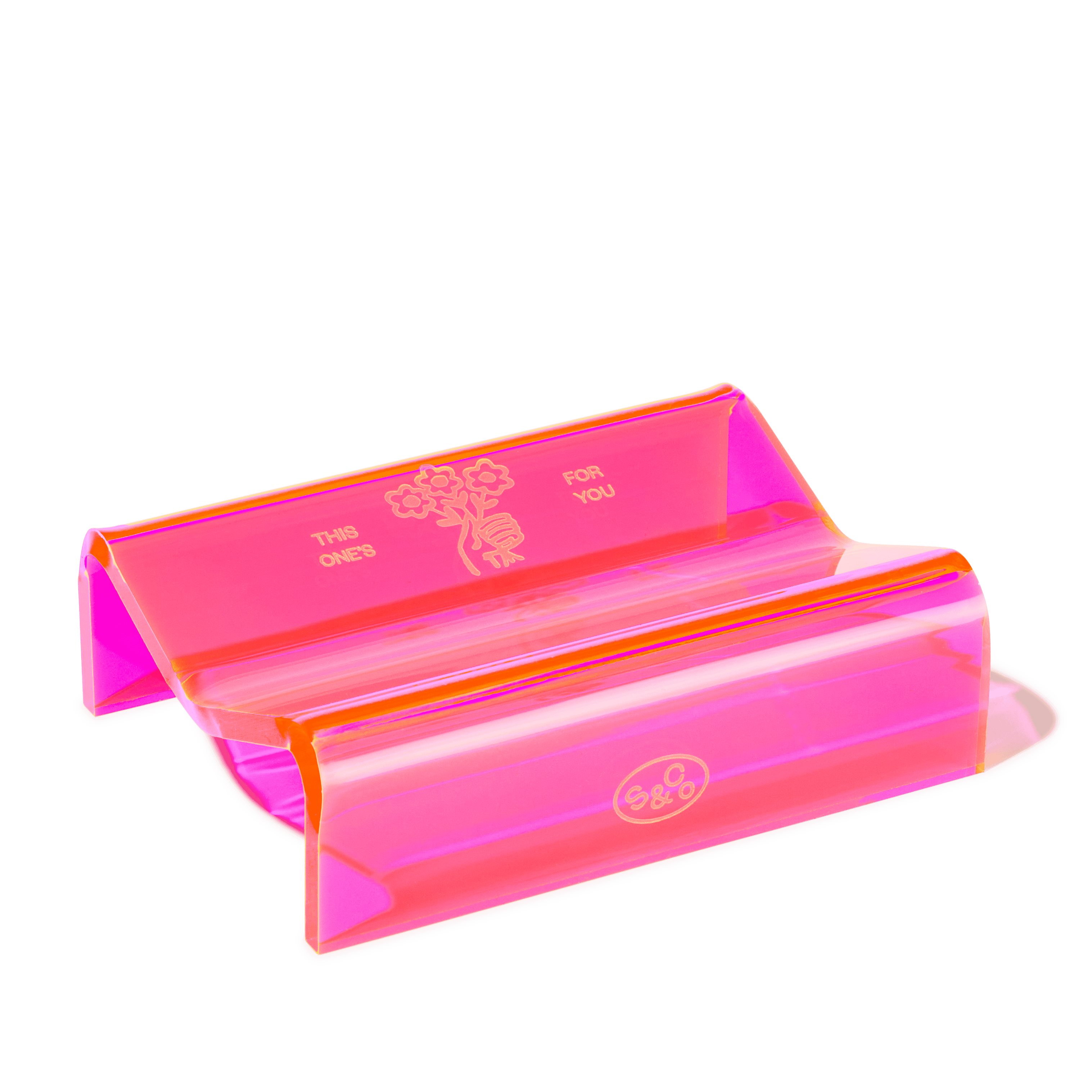 Sackville & Co Pink Acrylic Rolling Stand