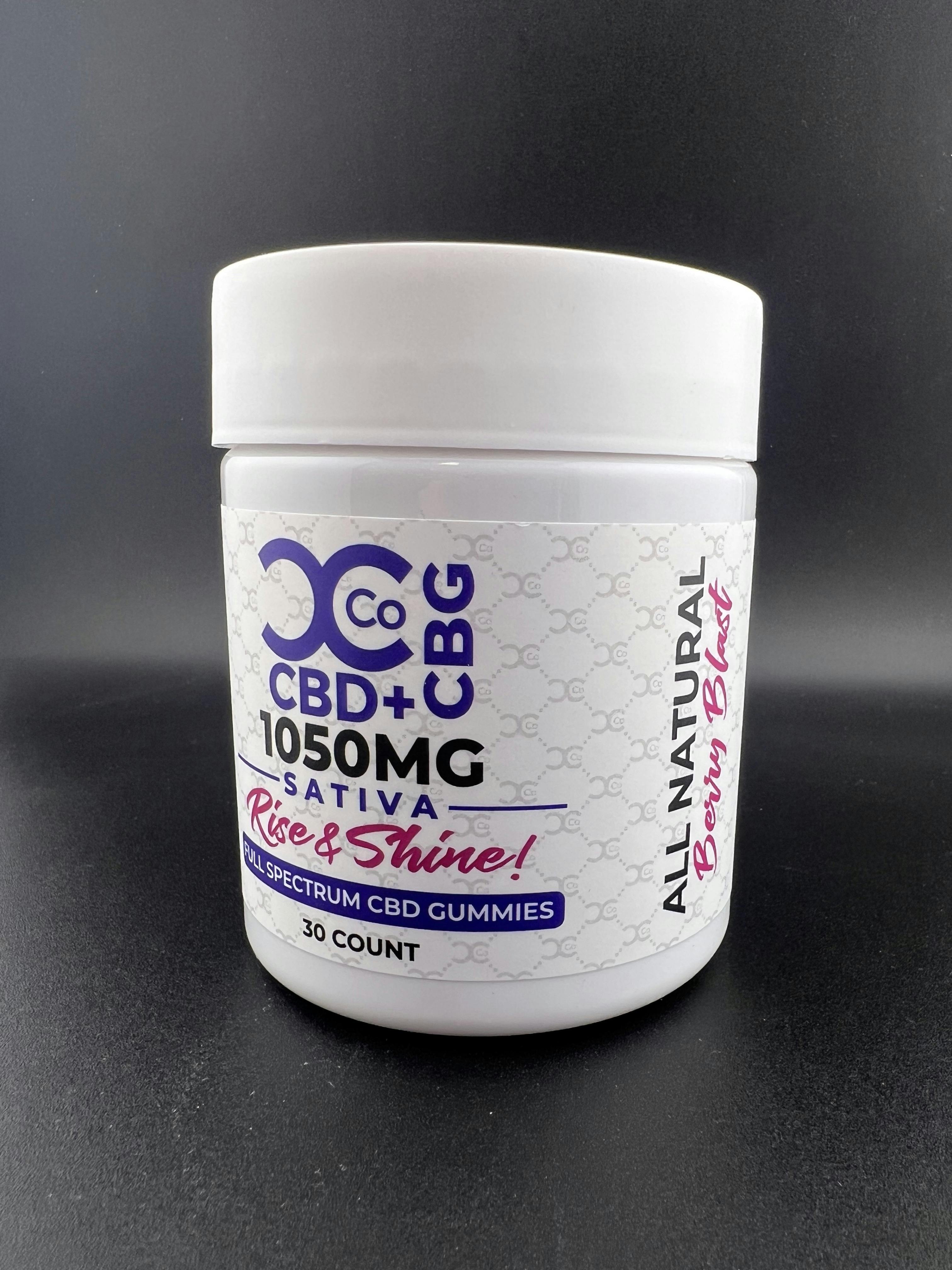 CCCo - Rise & Shine - 25mg CBD 10mg CBG Gummies - Berry Blast - 30ct