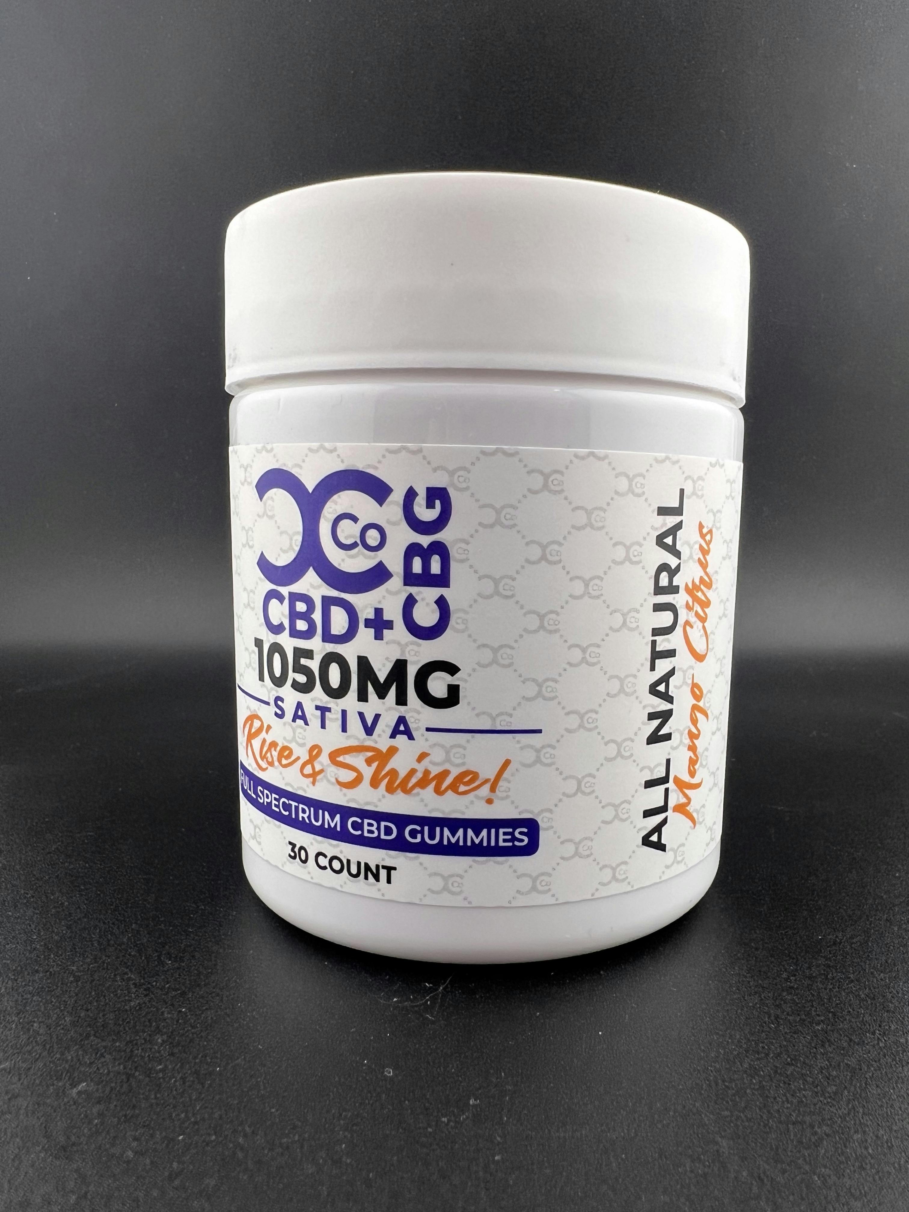 CCCo - Rise & Shine - 25mg CBD 10mg CBG Gummies - Mango Citrus - 30ct