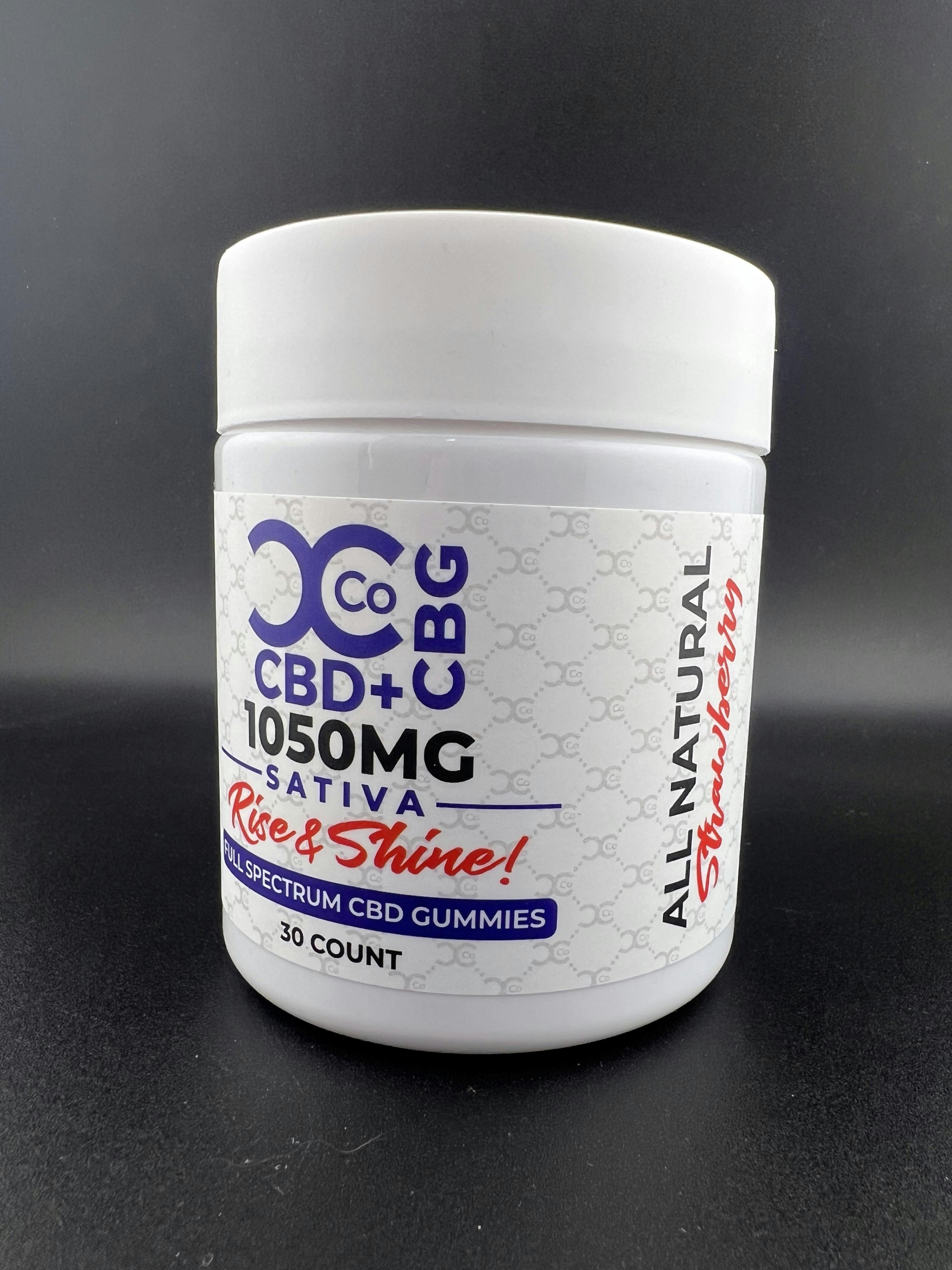 CCCo - Rise & Shine - 25mg CBD 10mg CBG Gummies - Strawberry - 30ct