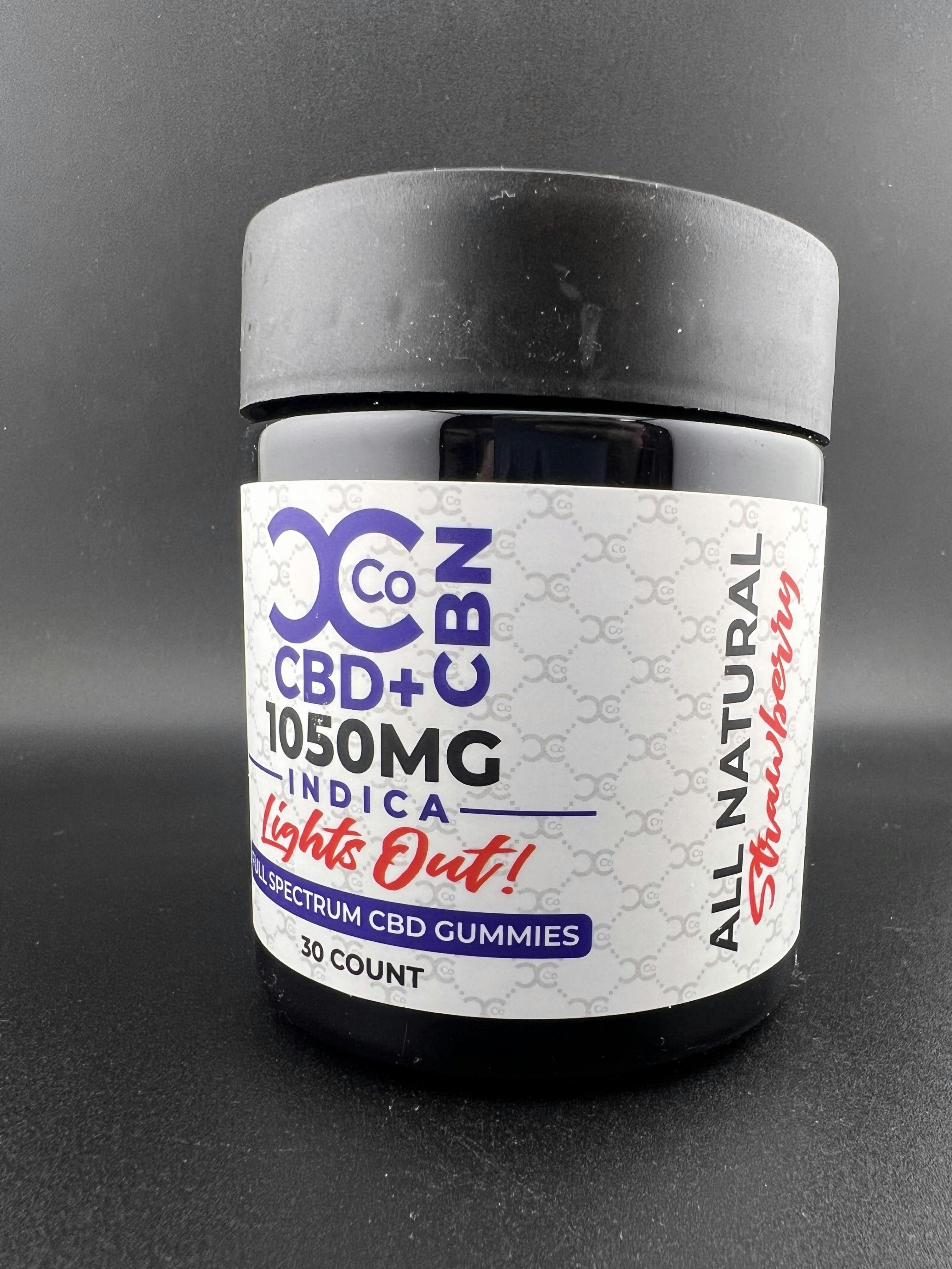 CCCo - Lights Out - 25mg CBD 10mg CBN Gummies - Strawberry - 30ct