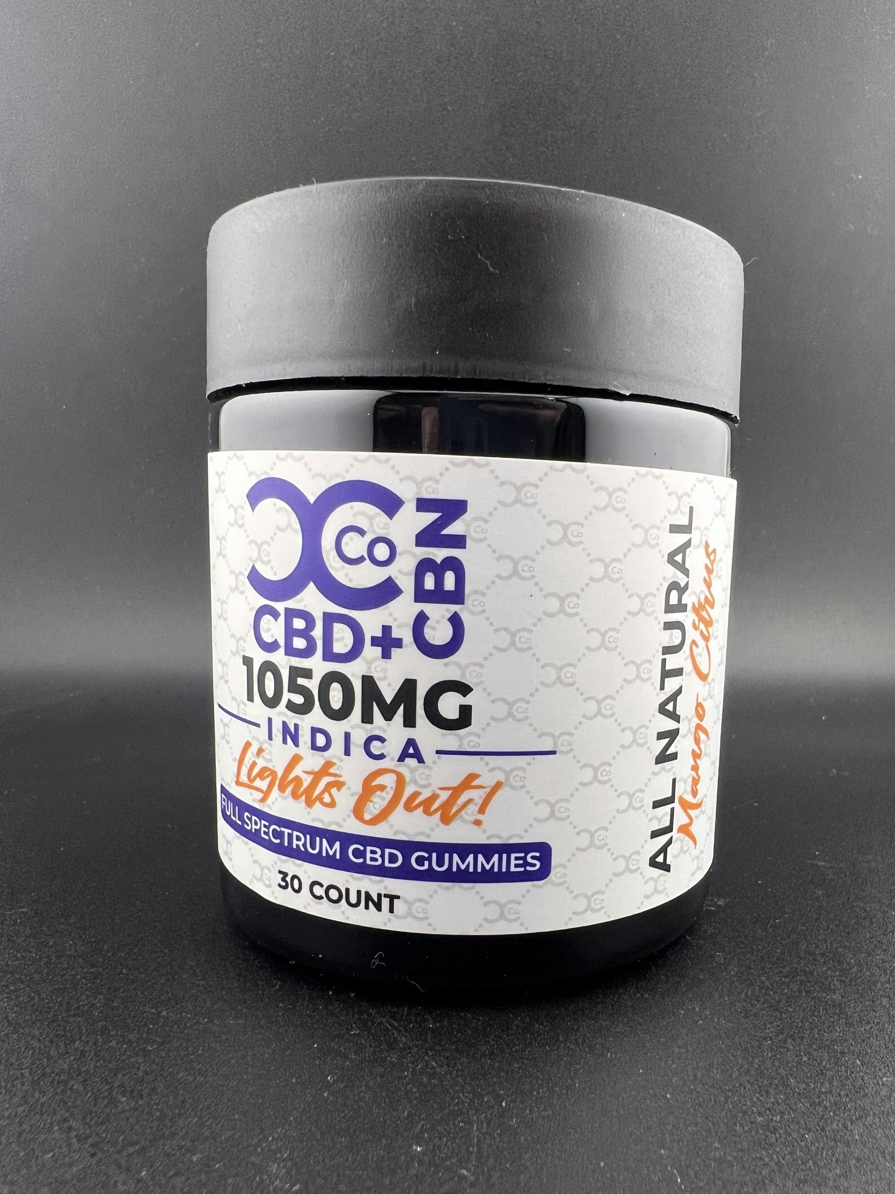 CCCo - Lights Out - 25mg CBD 10mg CBN Gummies - Mango Citrus- 30ct