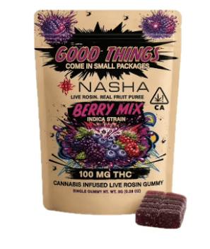 Nasha - Nasha Rosin Gummies - Strawberry: Strawnana (I)