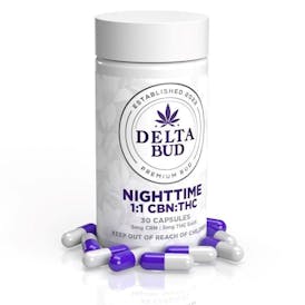 Nighttime 1:1 CBN:THC Capsules - 150mg