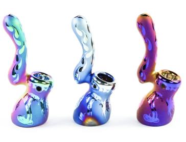 6β Iridized Etched Sherlock Bubbler