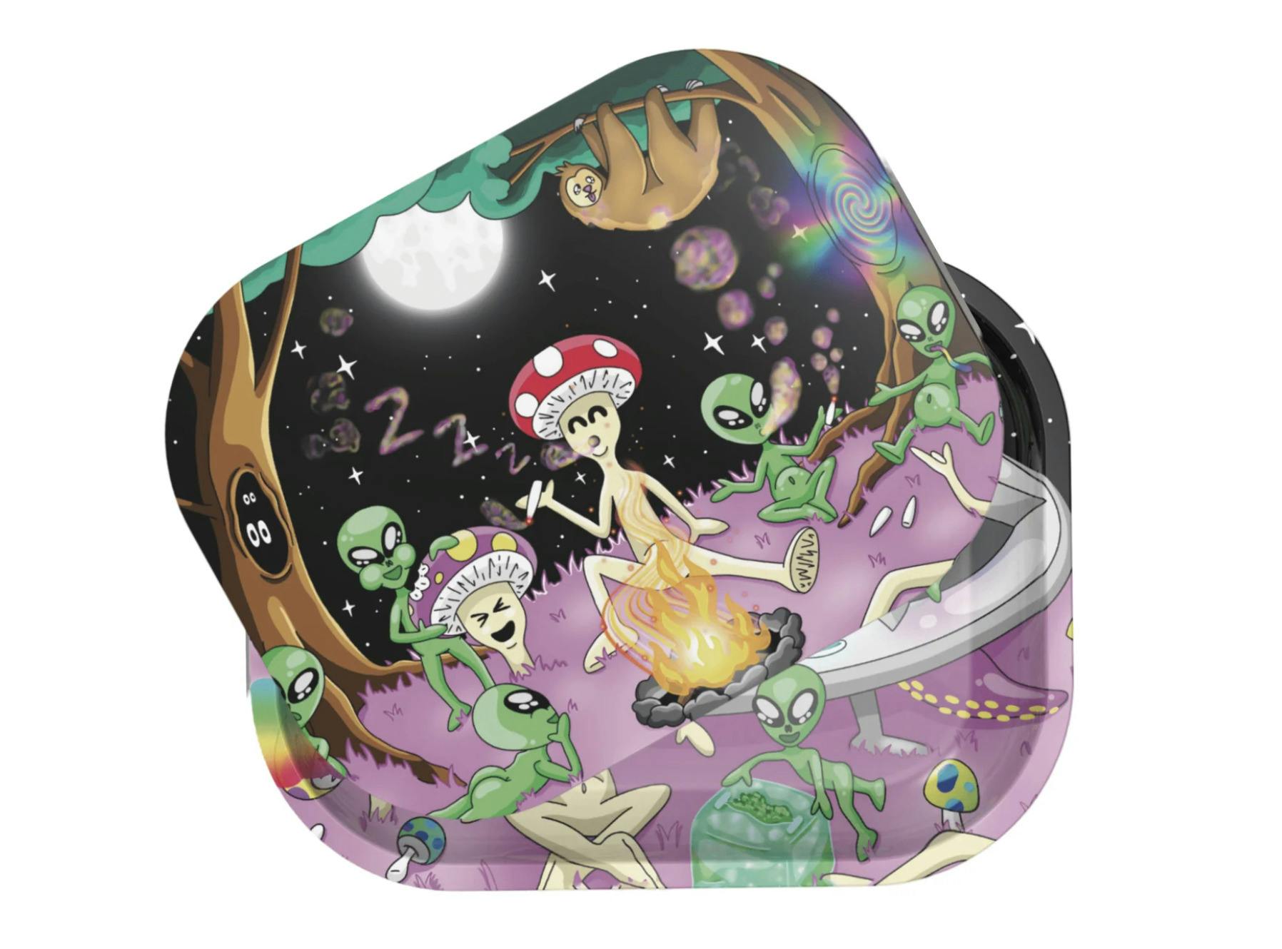 "Intergalactic Trip" Rolling Tray w/ Magnetic Cover - by Bangerooo