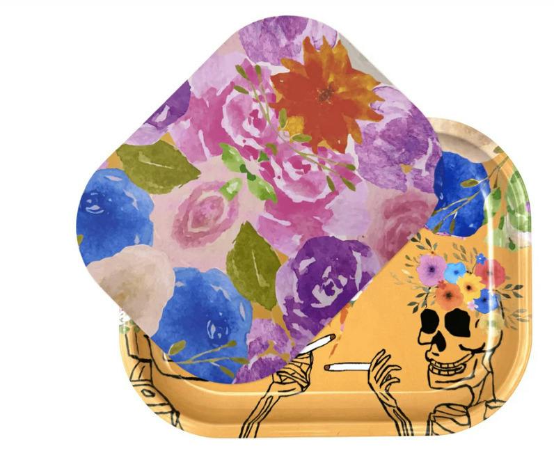 "Dead Flowers" Rolling Tray w/ Magnetic Cover - by Dan Macura