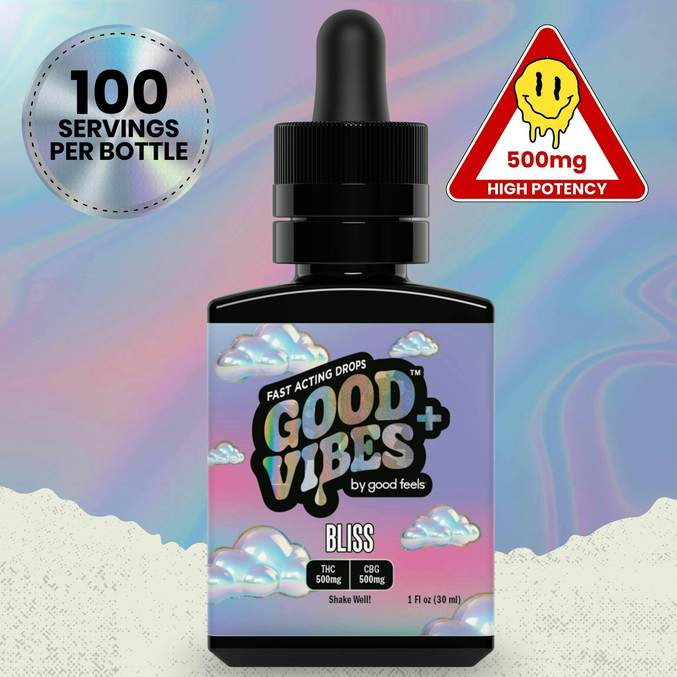 Bliss 1:1 Fast-Acting Syrup (500mg THC/500mg CBN)