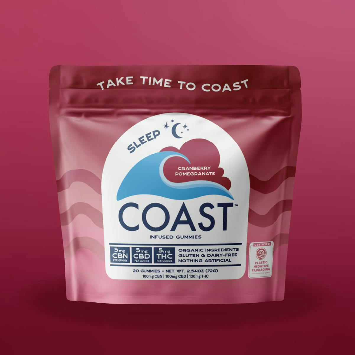 "Sleep" Cranberry Pomegranate 1:1:1 Gummies 20pk (100mg THC/100mg CBD/100mg CBN)