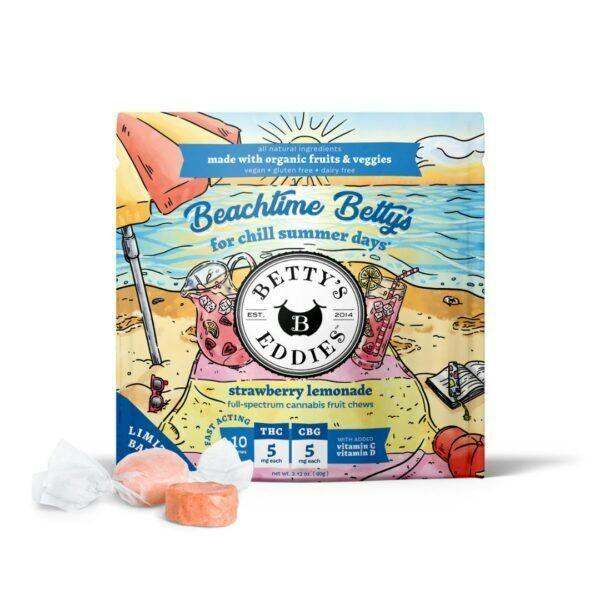 Strawberry Lemonade 1:1 Fruit Chews 10pk (50mg THC/50mg CBG)