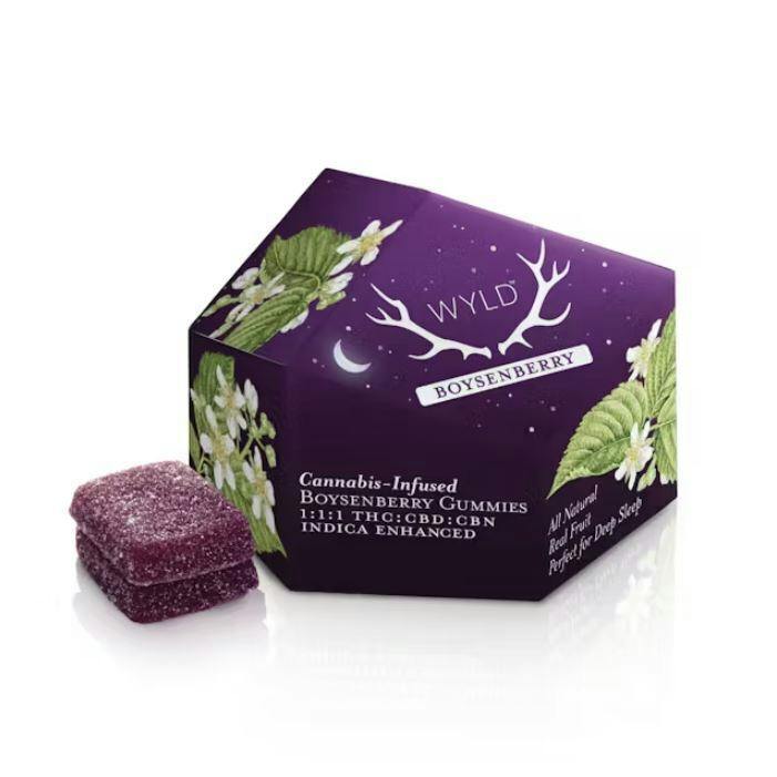 Wyld Gummies - Boysenberry - 200mg THC / 100mg CBD/ 100mg CBN