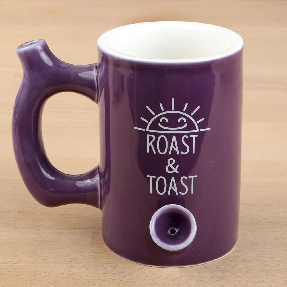 Ceramic Pipe - Roast and Toast Mug Pipe Purple