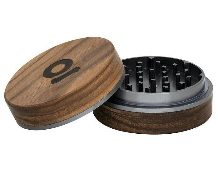 Ongrok - 2 Piece Walnut/Aluminum 3" Grinder - Gunmetal