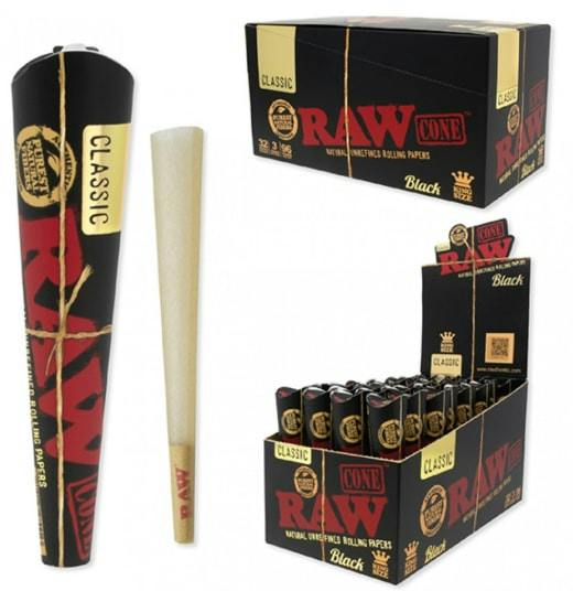 Raw pre-roll Cone 1 1/4 size Black