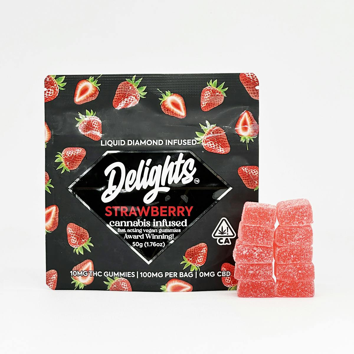 Delights - Liquid Diamond Gummies - Strawberry 100mg