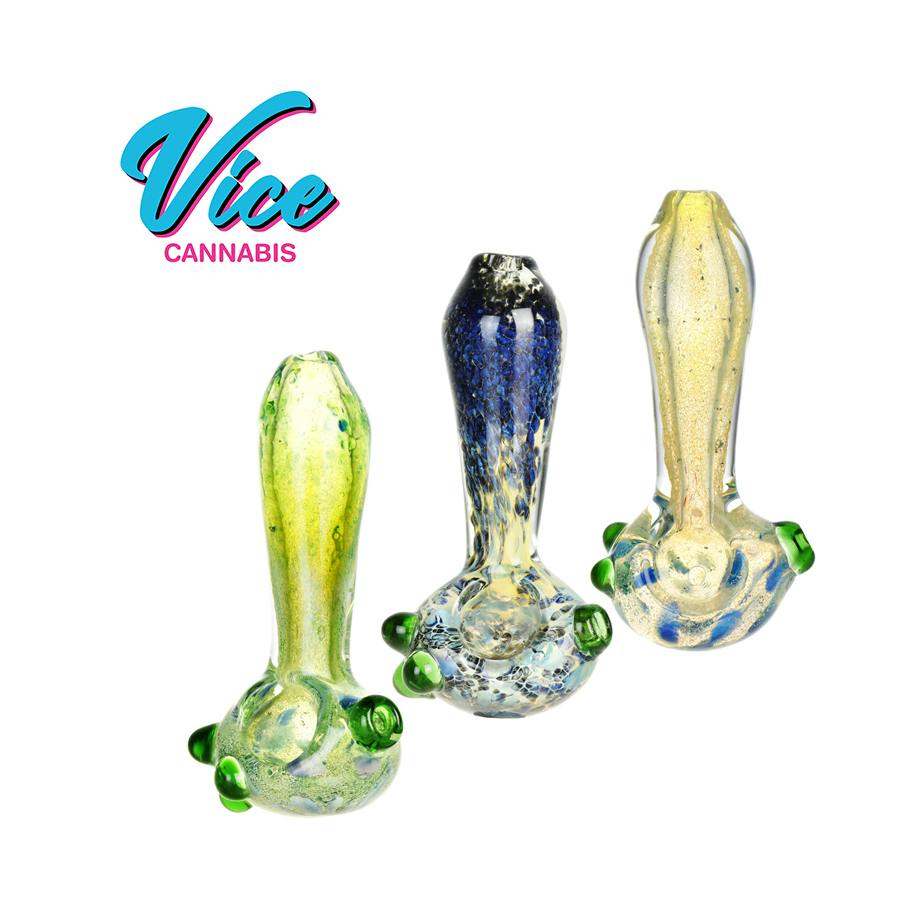 Illusory Reflections Glass Hammer Steamroller - 3.75" - Purple