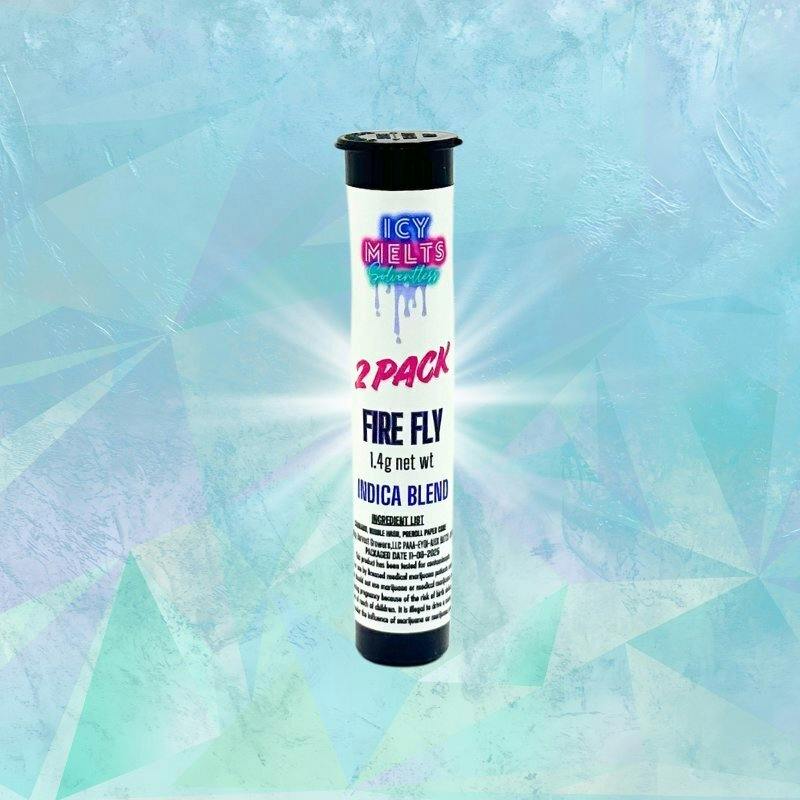 Icy Melts - Fire Fly - 1.4g 2pk Bubble Hash Infused Pre Roll