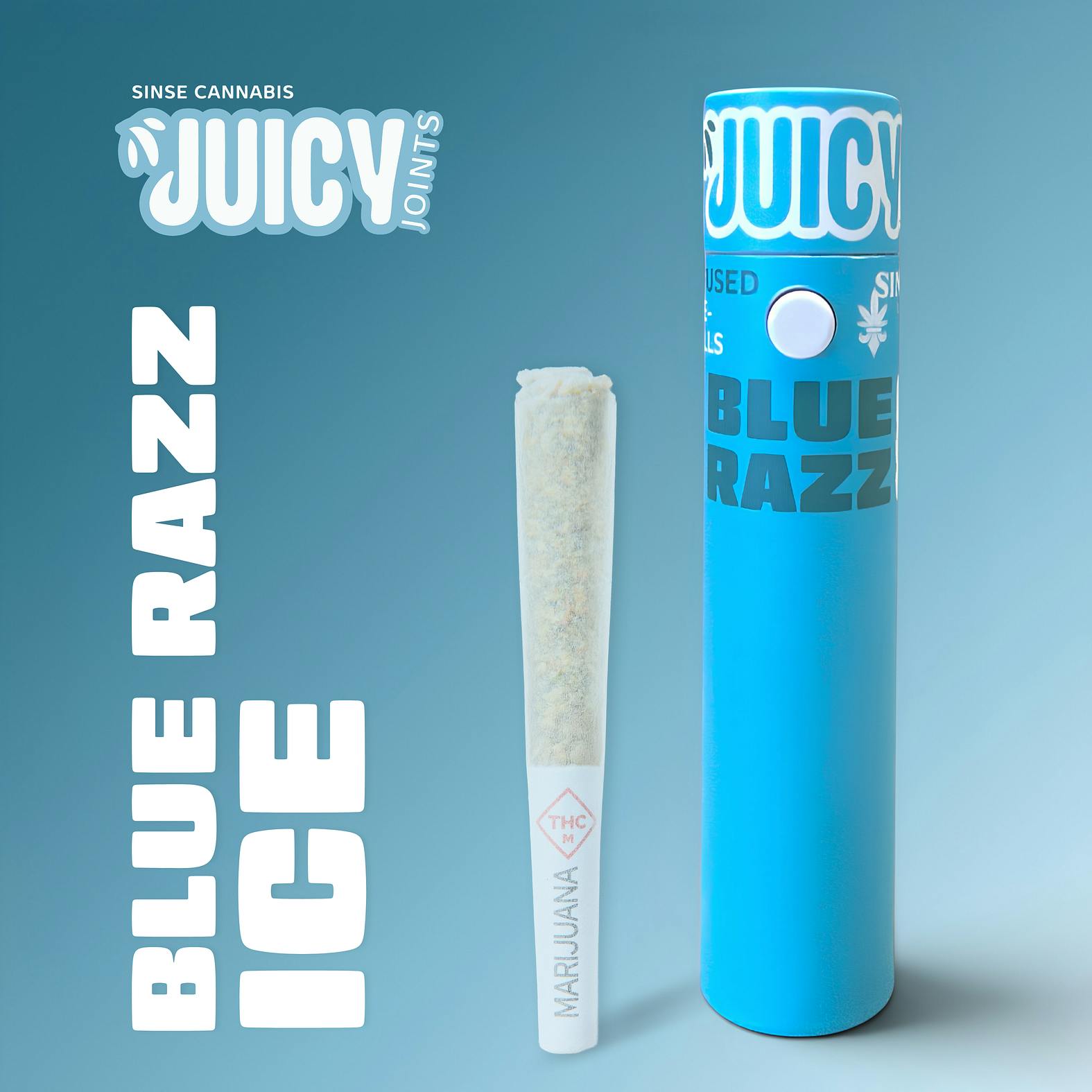 0.5G BLUE RAZZ ICE INFUSED JUICY J PREROLLS 5PK