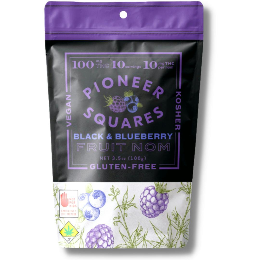 Black and Blueberry 100mg Gummy Edibles (Pioneer Squares)