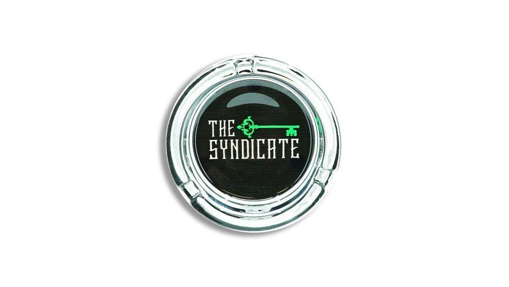 THE SYNDICATE - GLASS ASHTRAY - WHITE