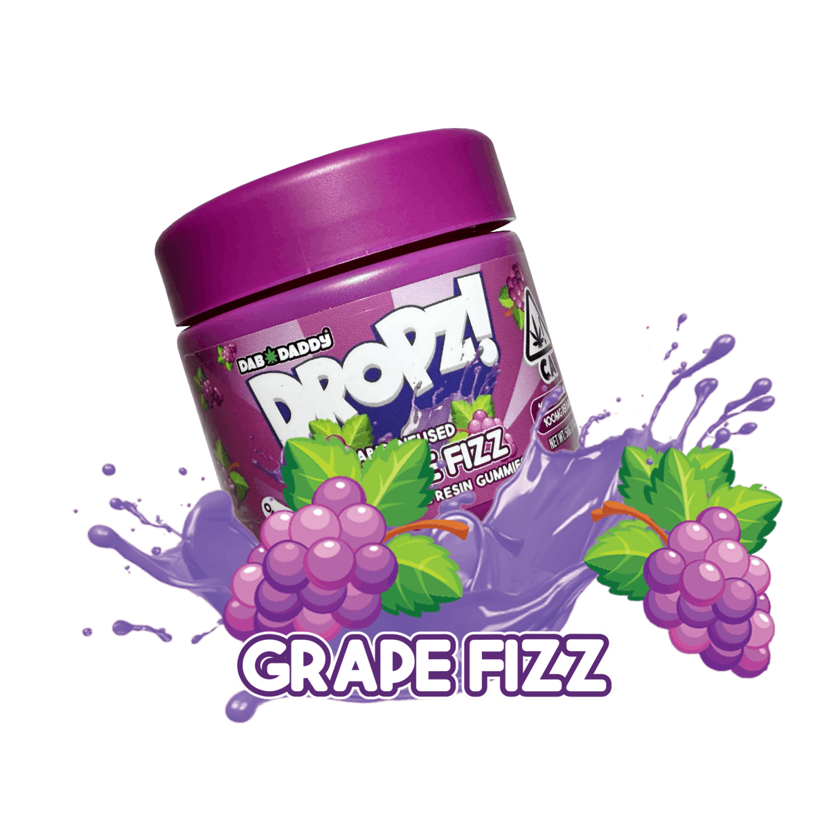 Dab Daddy - Grape Fizz: 100mg LR Gummies