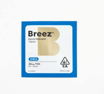 Breez - Indica | Extra Strength | 20mg Tablet