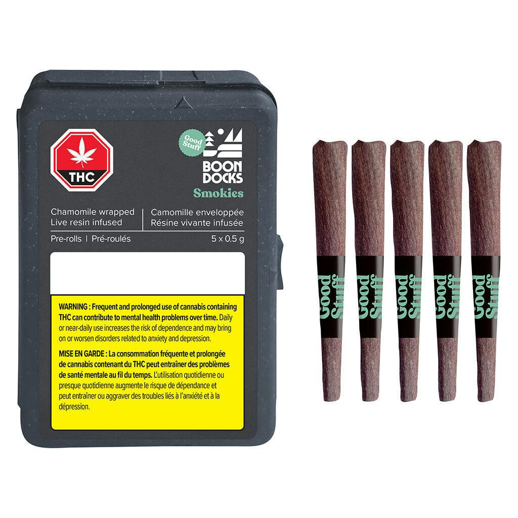 Boondocks - Smokies Live Resin-Infused Natural Pre-Roll - 5x0.5g