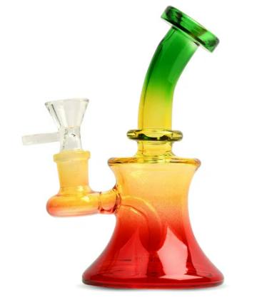 Day Glow 5" Bubbler with UFO Perc Multiple Colours