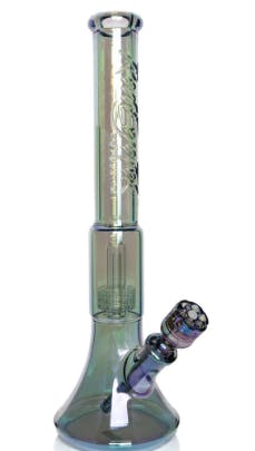 Red Eye Tek 19" 7mm Thick Assorted Colours Dual Chamber Bell Base Bong