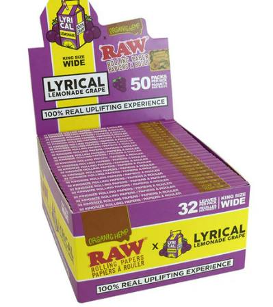 Raw Grape King Sized Rolling Papers