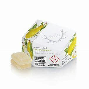 WYLD EDIBLES Real Fruit Pear CBG gummies 2pk