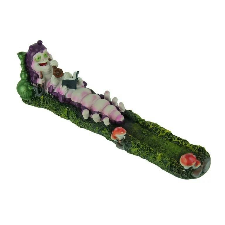 Cool Lounging Caterpillar Stick Incense Burner