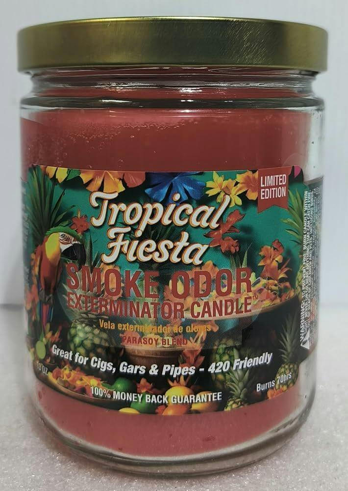 SMOKE ODOR TROPICAL FIESTA 13OZ CANDLE