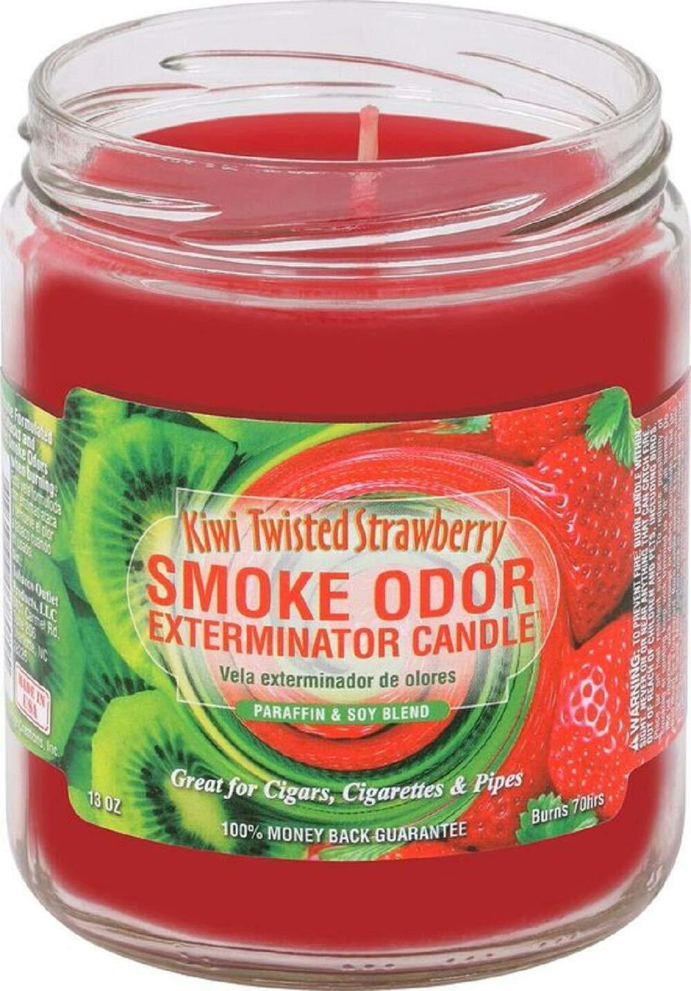 SMOKE ODOR KIWI TWISTED STRAWBERRY 130Z CANDLE