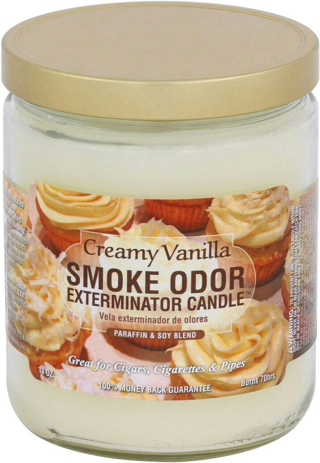 SMOKE ODOR CREAMY VANILLA 13OZ CANDLE