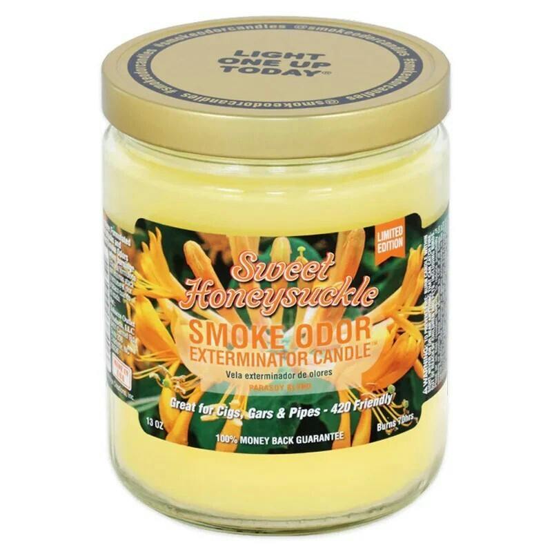 SMOKE ODOR SWEET HONEY SUCKLE 130Z CANDLE