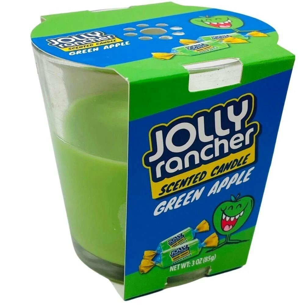 CANDLE JOY JOLLY RANCHER GREEN APPLE SCENTED CANDLE