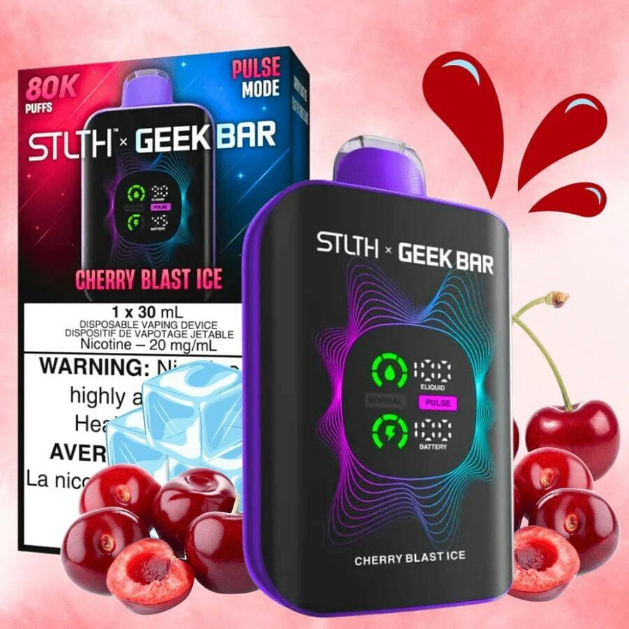 STLTH X GEEK BAR 80K CHERRY BLAST ICE