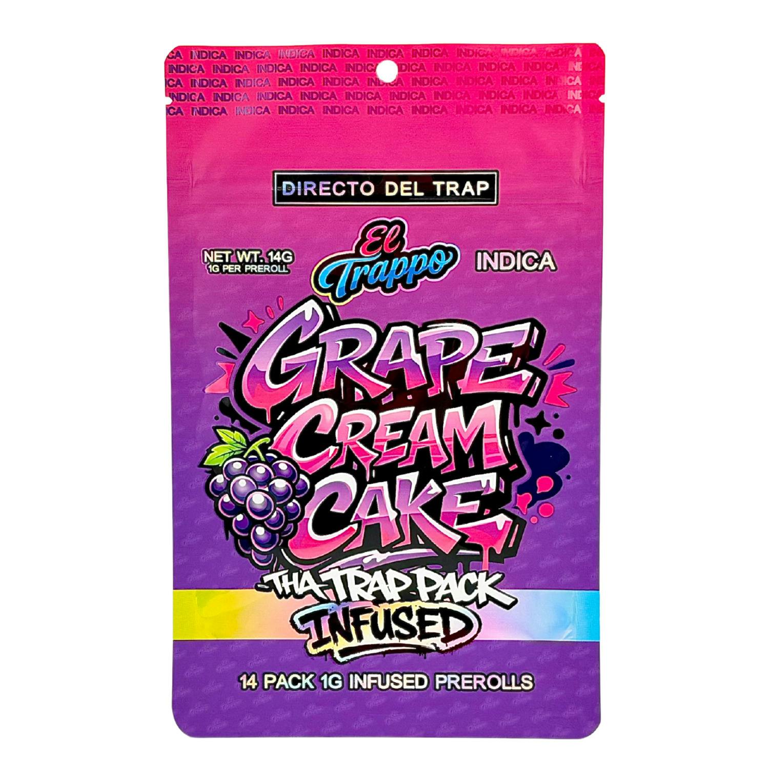 El Trappo - 14pk 1g Infused Prerolls - (14g) - Indica - **GRAPE CREAM CAKE**