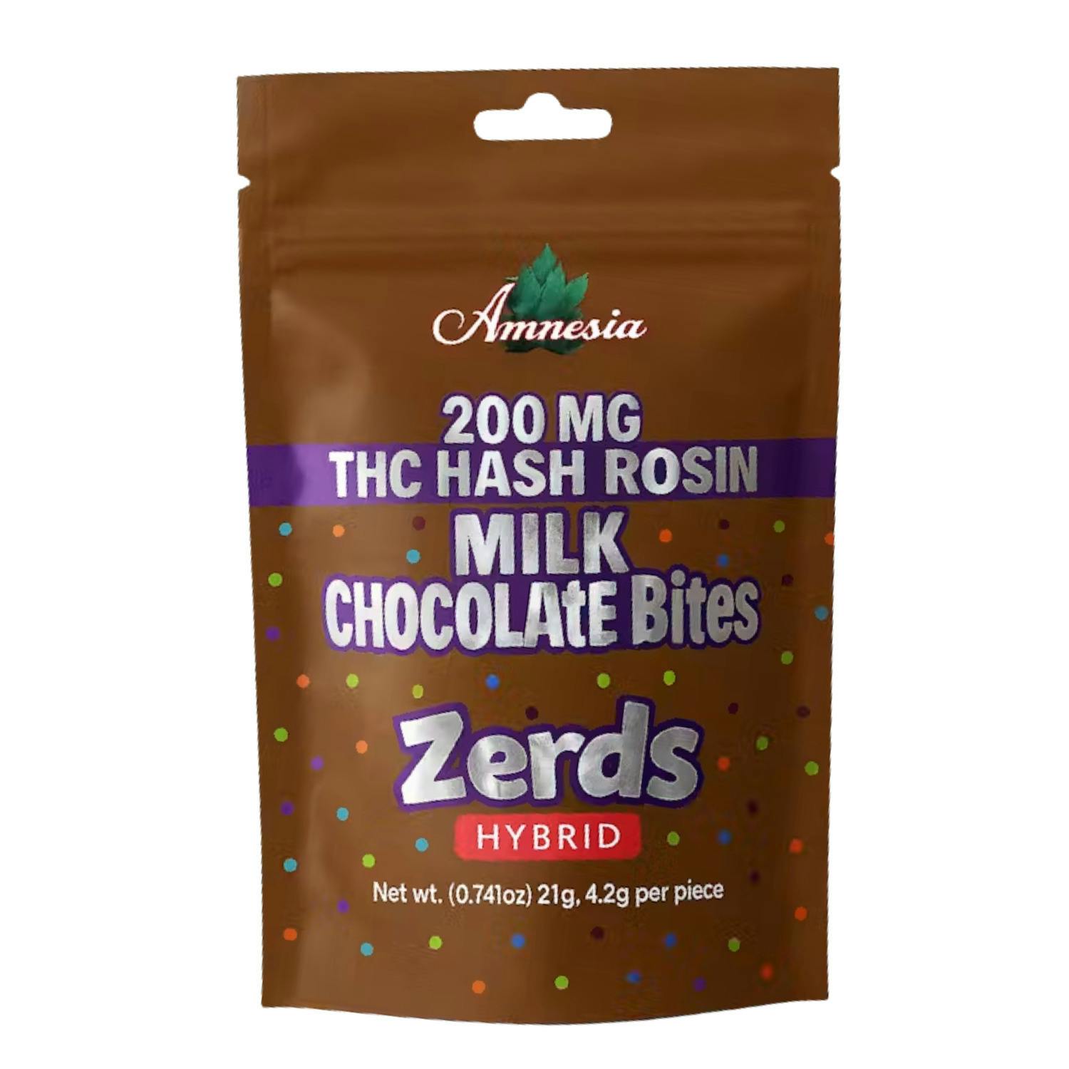 Amnesia - Zerdz Hash Rosin Chocolate Bites - (200mg) - **DARK CHOCOLATE CHERRY**