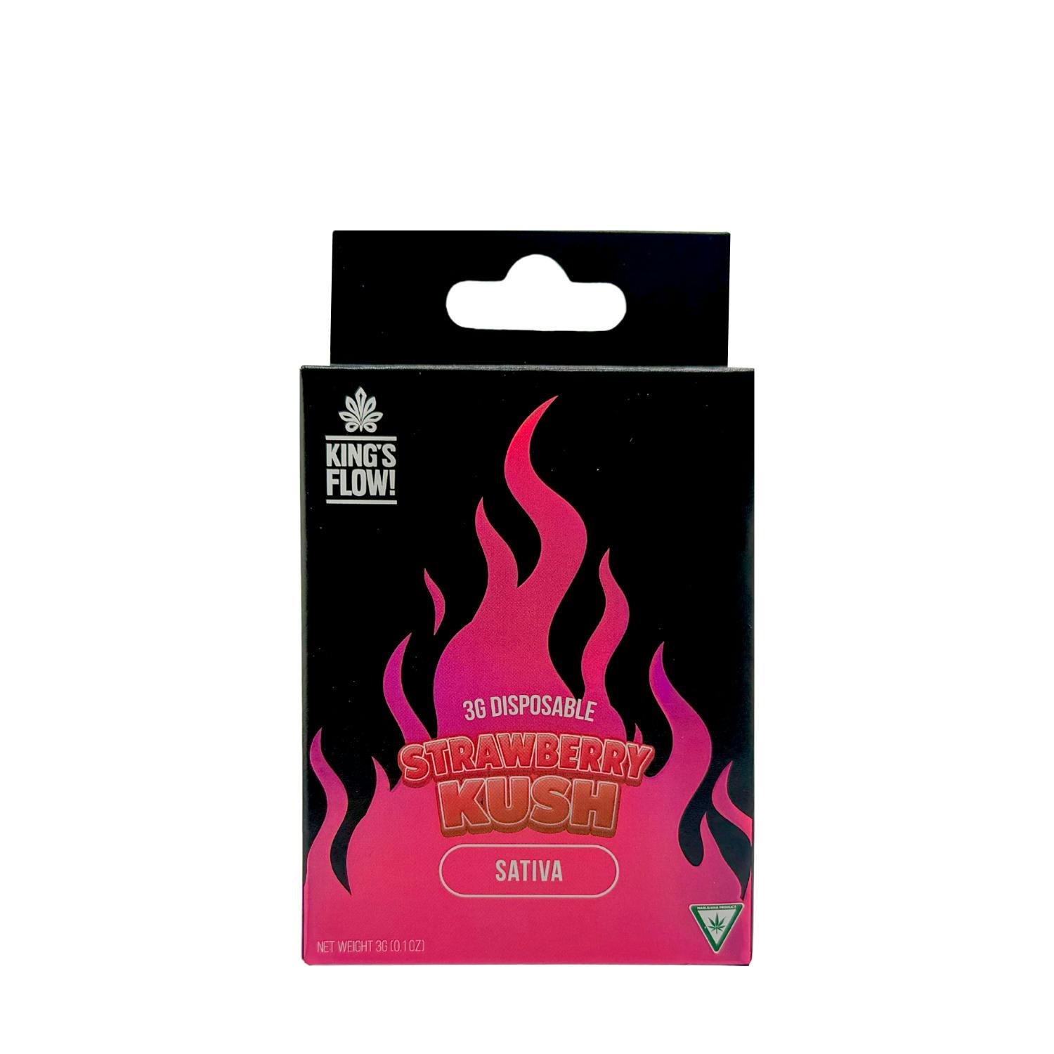 Kings Flow - Disposable Vape - (3g) - Indica - **STRAWBERRY KUSH** (2/$22)
