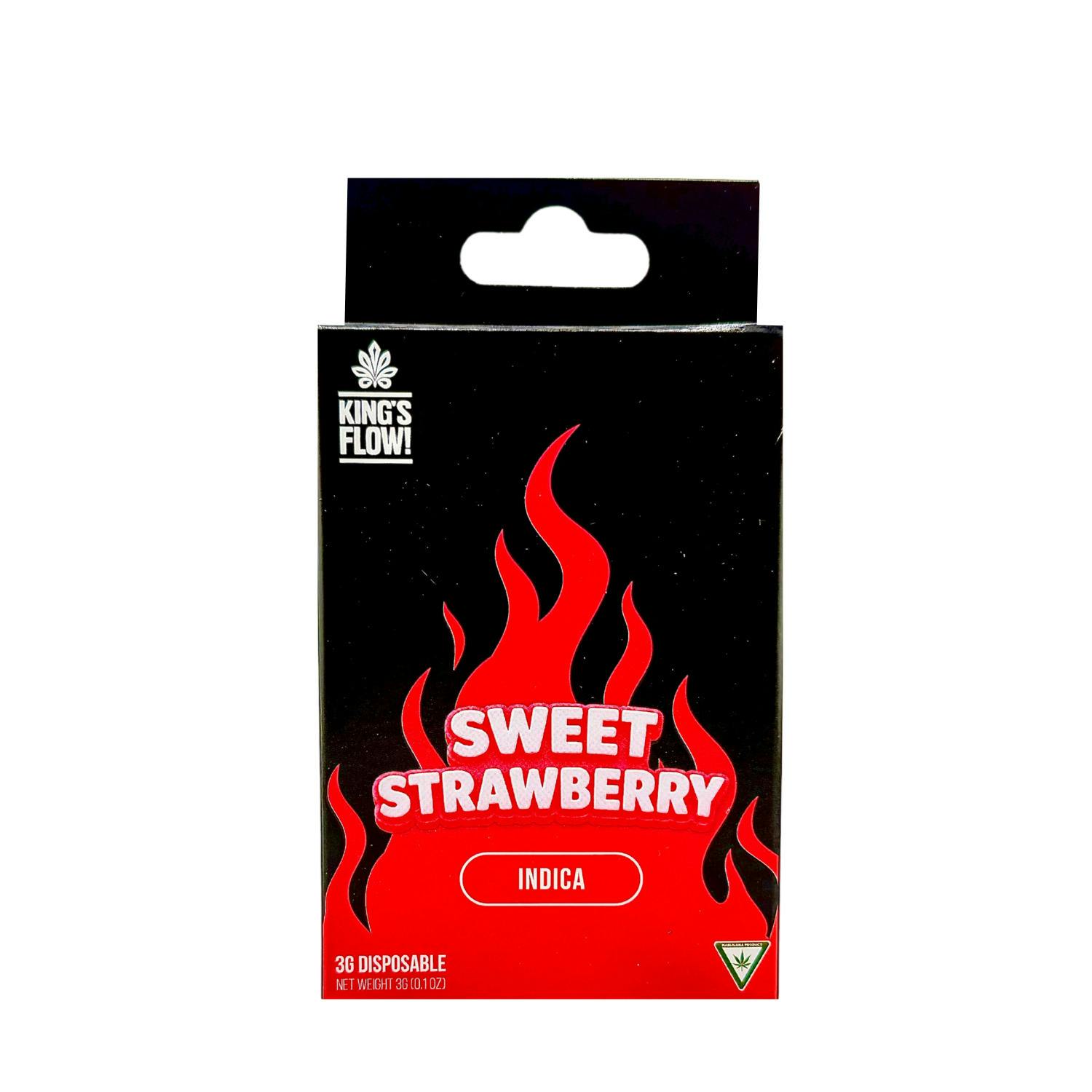 Kings Flow - Disposable Vape - (3g) - Indica - **SWEET STRAWBERRY** (2/$22)