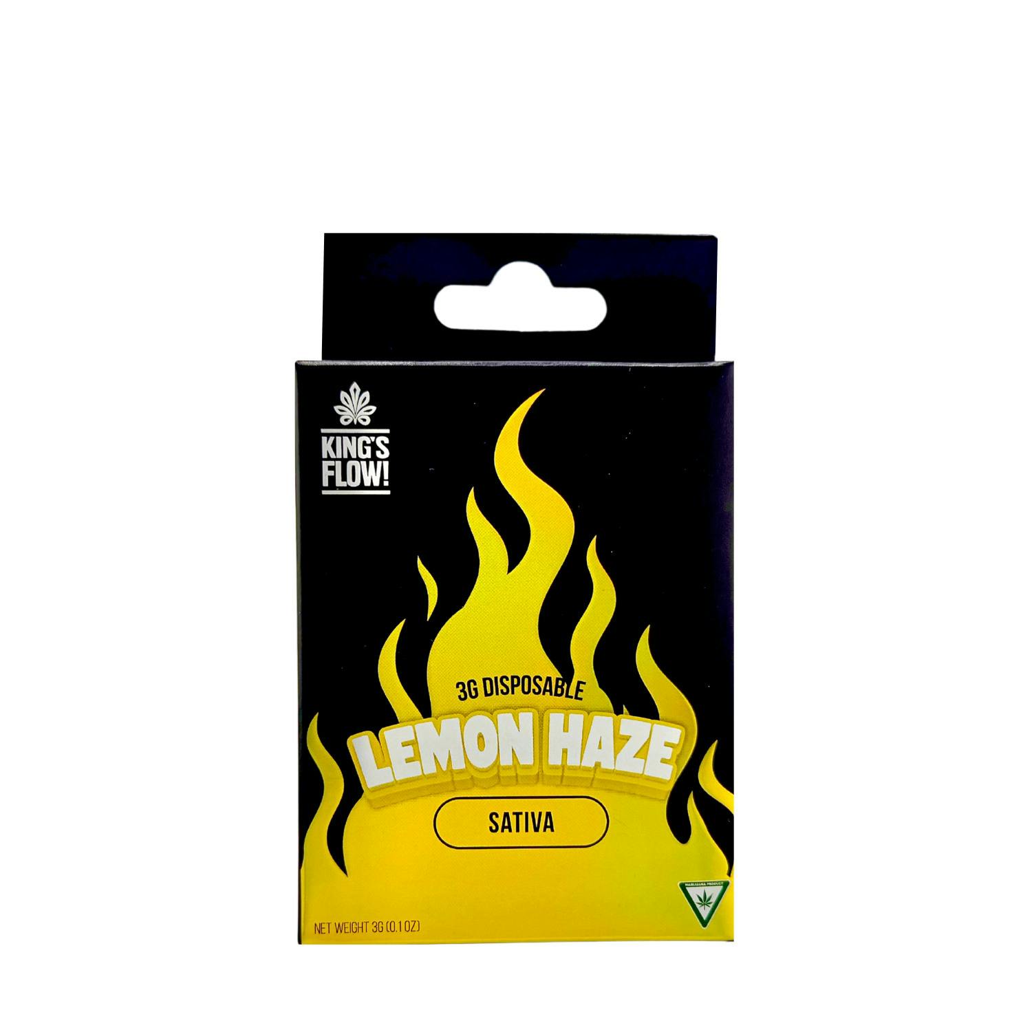 Kings Flow - Disposable Vape - (3g) - Sativa - **LEMON HAZE** (2/$22)