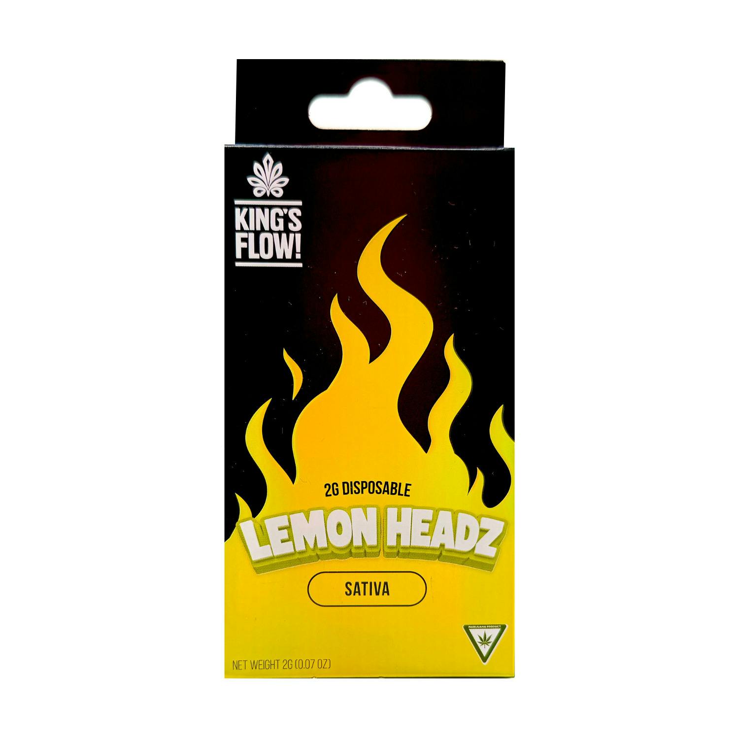 Kings Flow - Disposable Vape - (2g) - Sativa - **LEMON HEADZ** (2/$18)