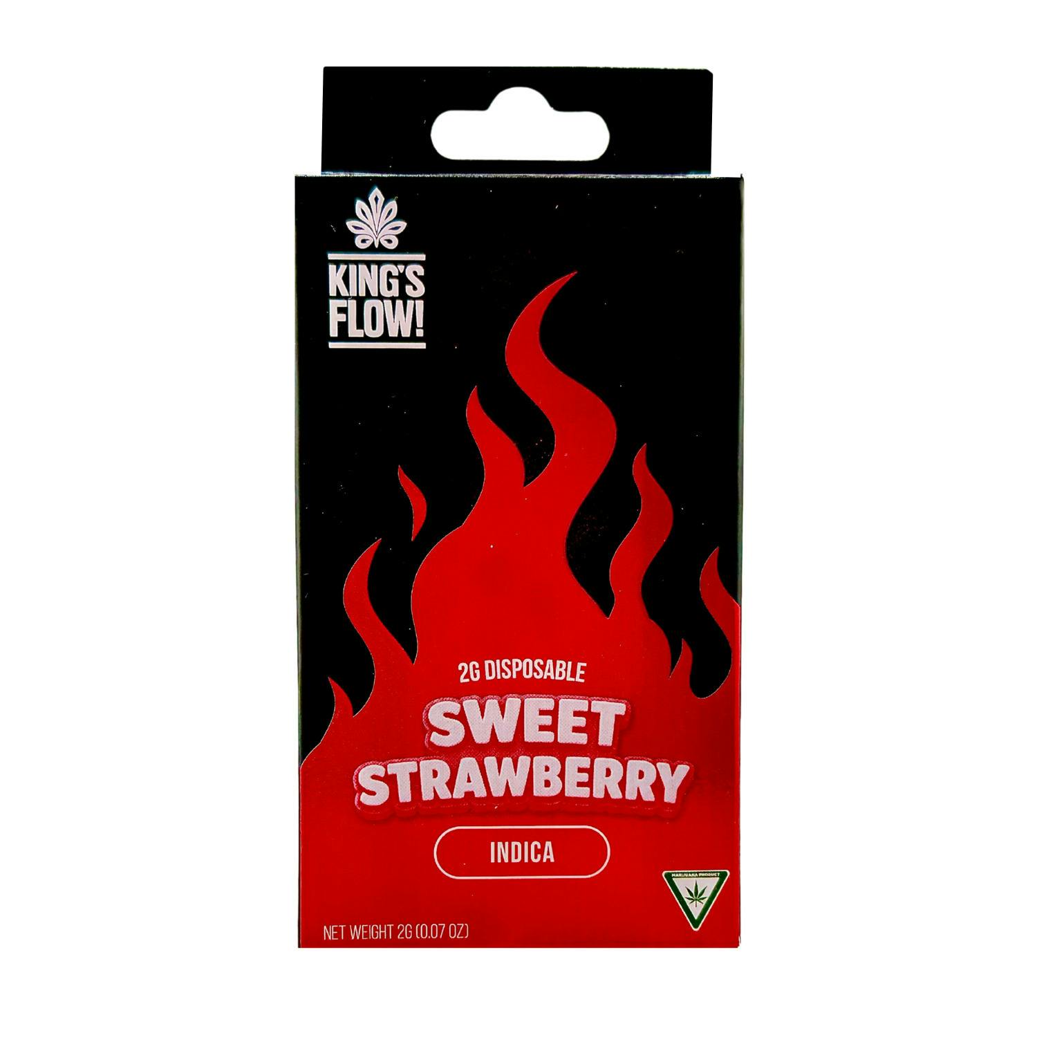 Kings Flow - Disposable Vape - (2g) - Indica - **SWEET STRAWBERRY** (2/$18)