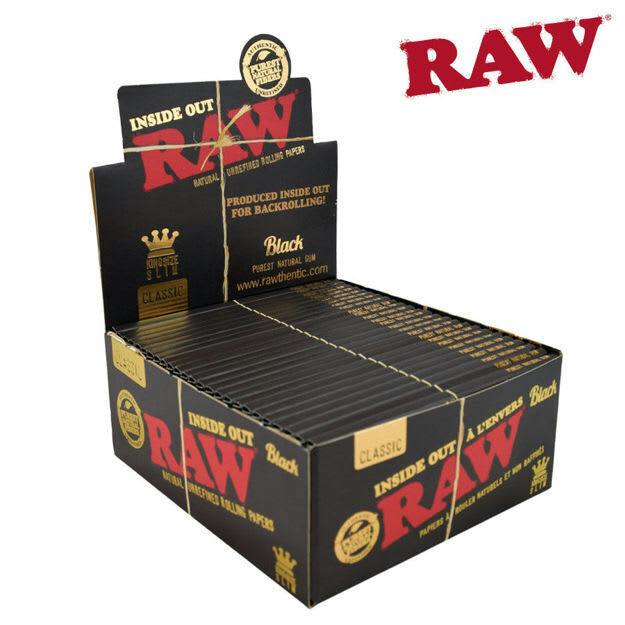 RAW - Black Inside out King Size slim rolling papers